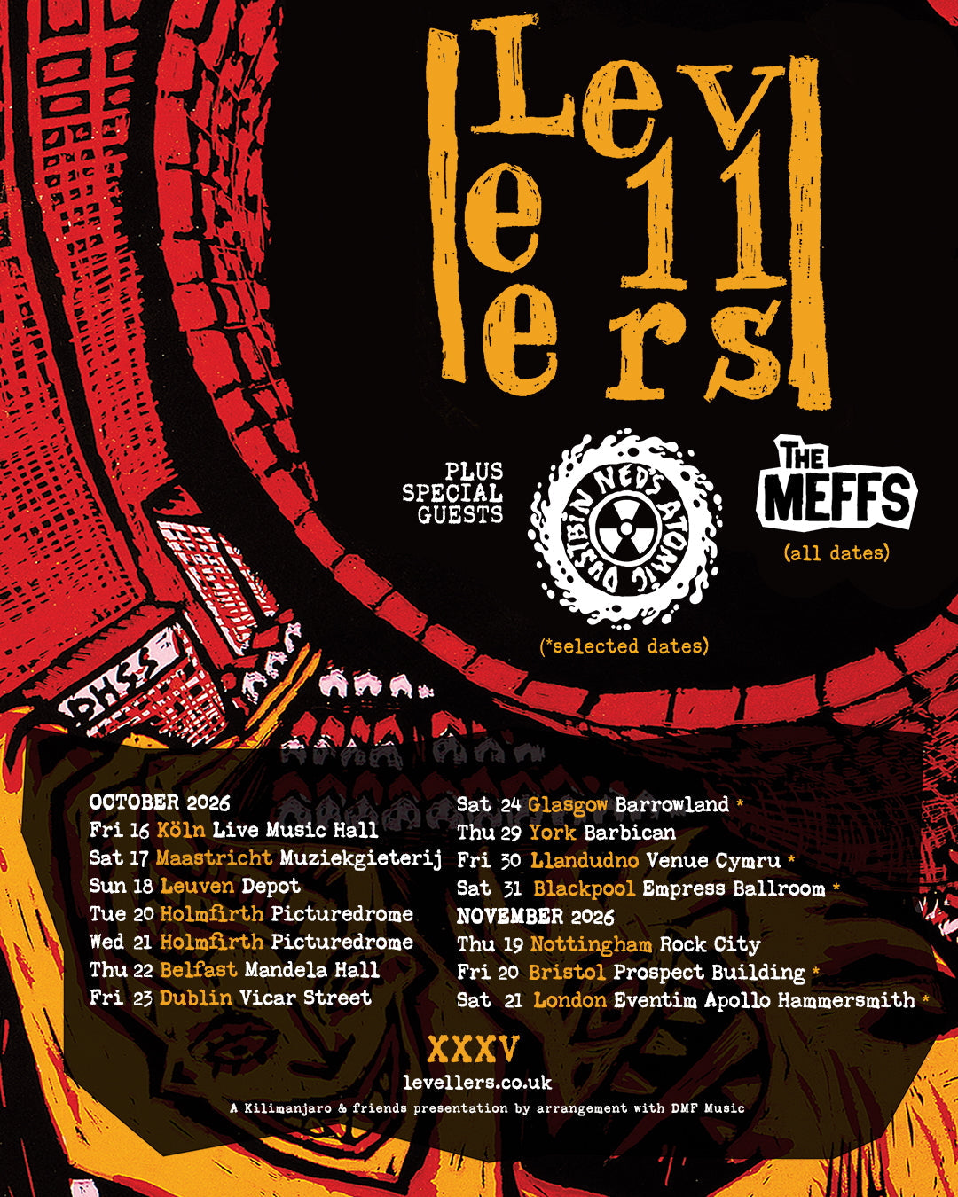 EUROPEAN TOUR CELEBRATING 35 YEARS OF LEVELLING THE LAND