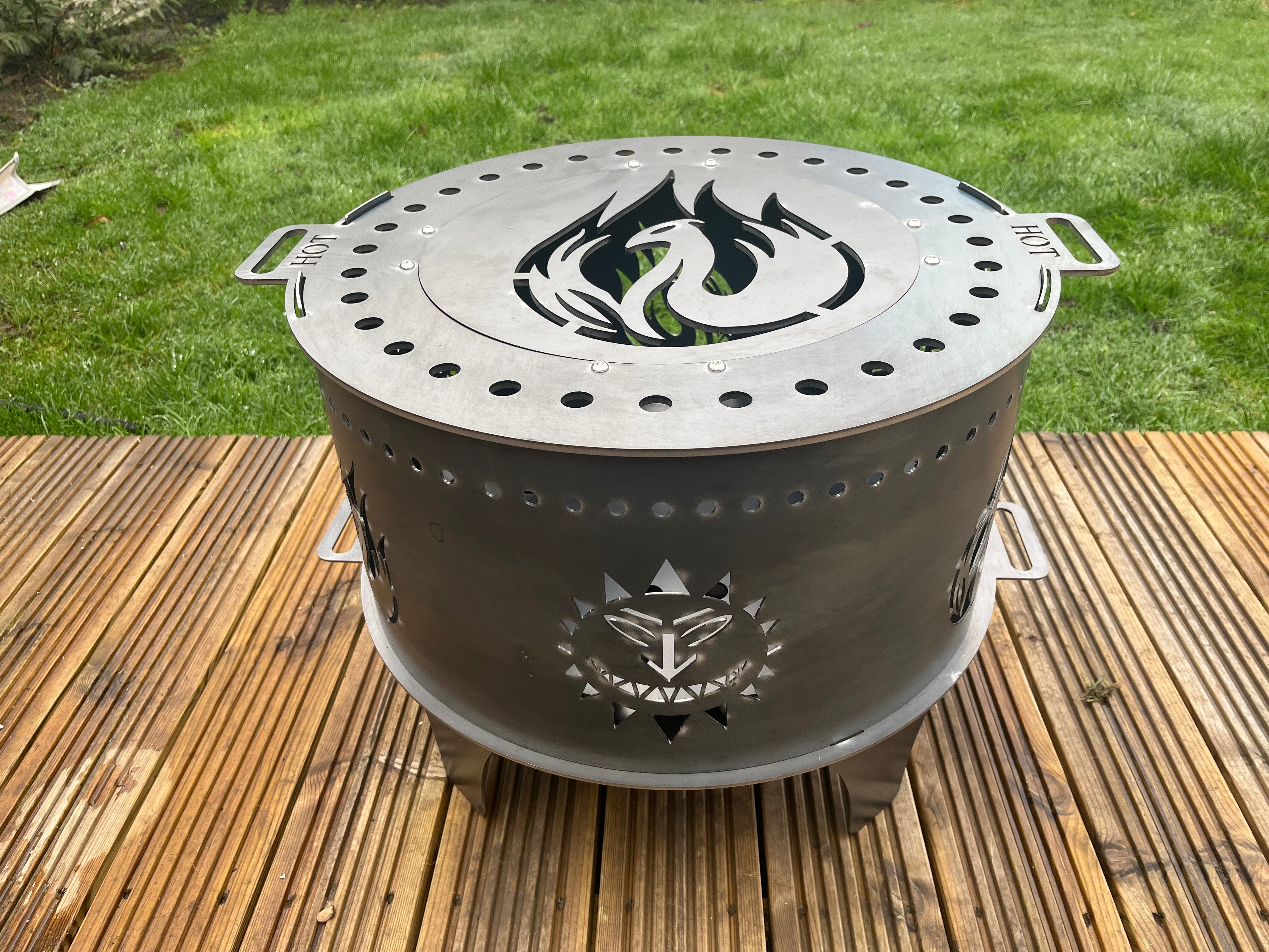 Levellers Sun Face & Phoenix Fire Pit