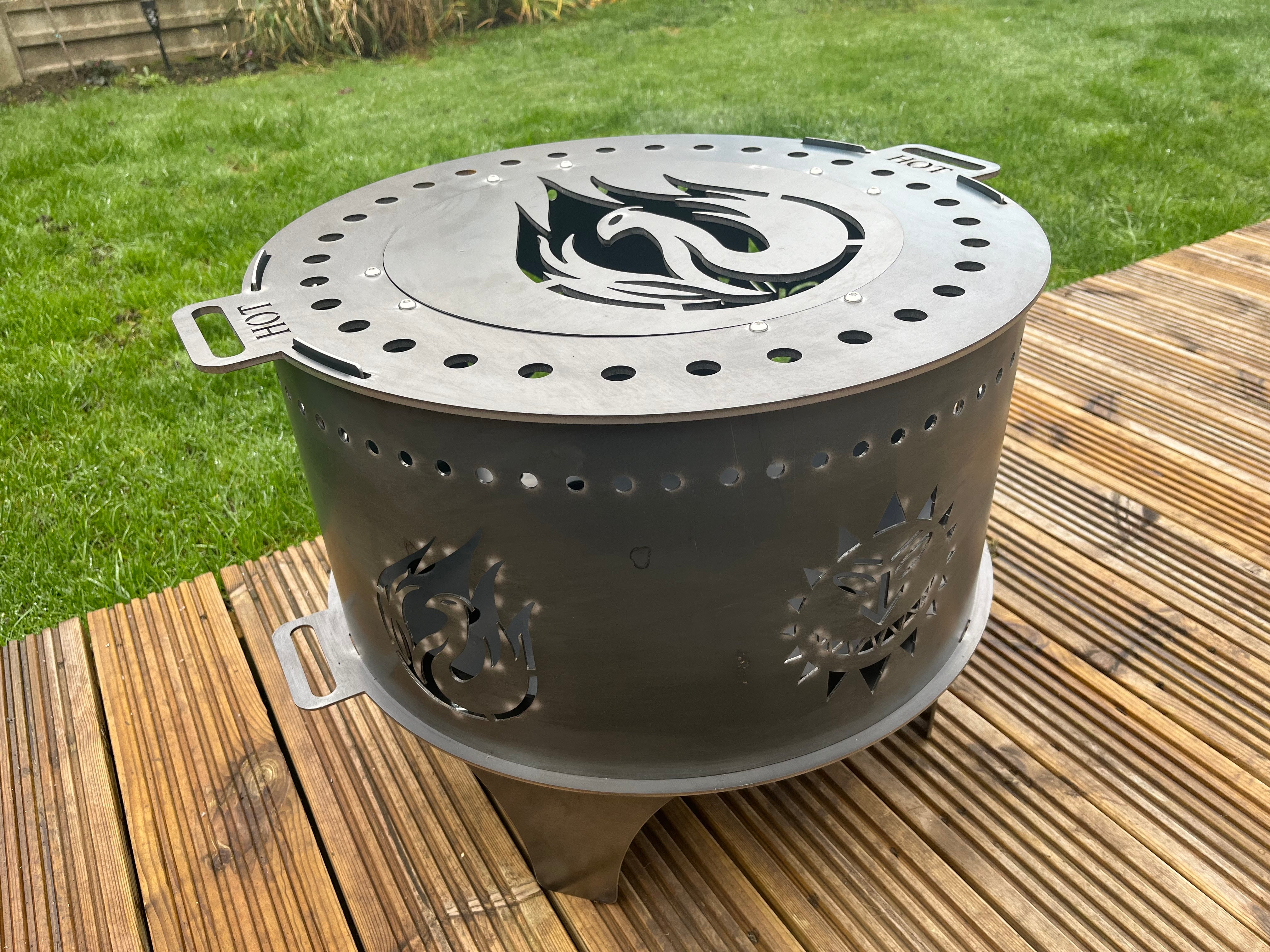 Levellers Sun Face & Phoenix Fire Pit