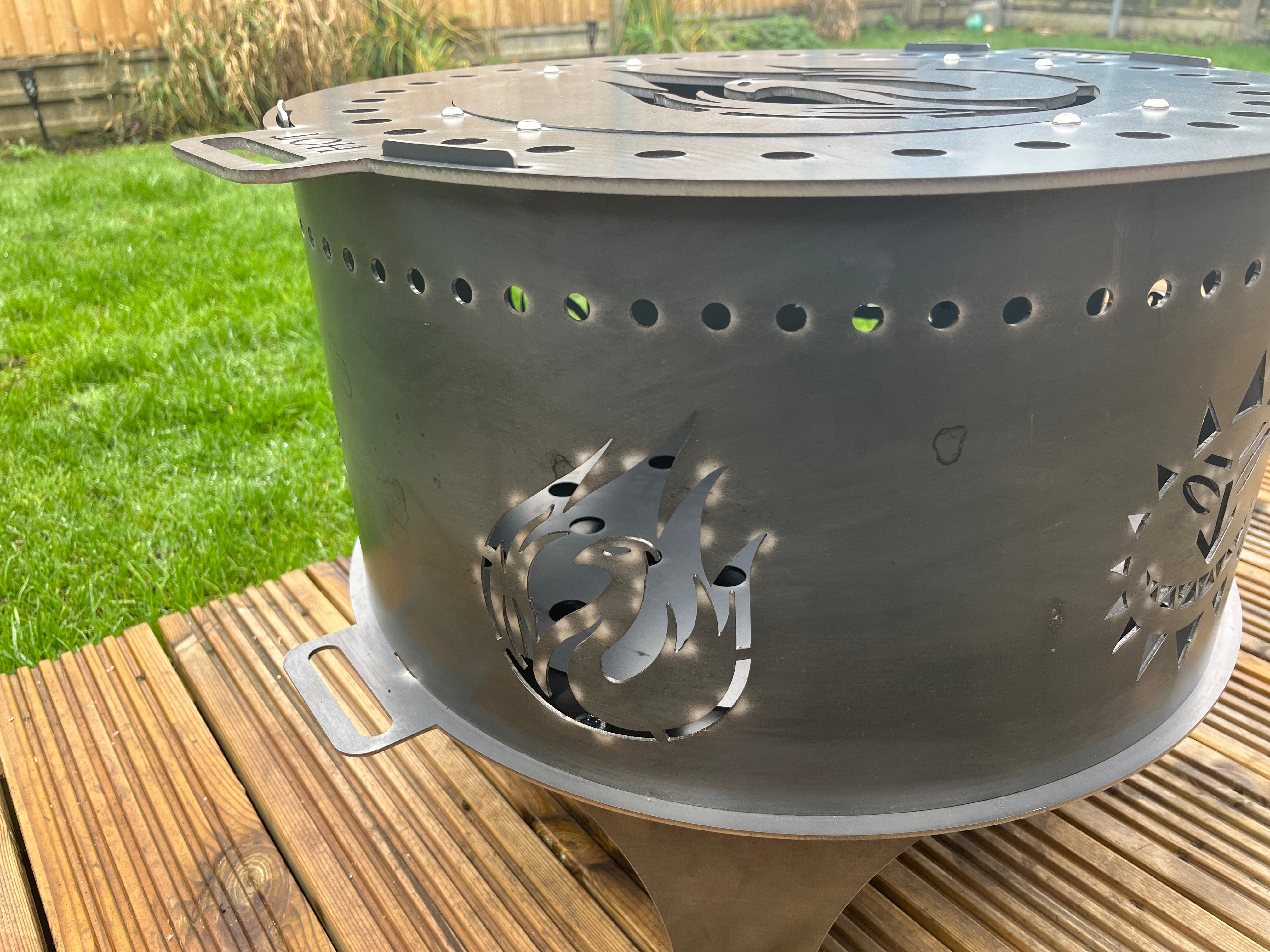 Levellers Sun Face & Phoenix Fire Pit