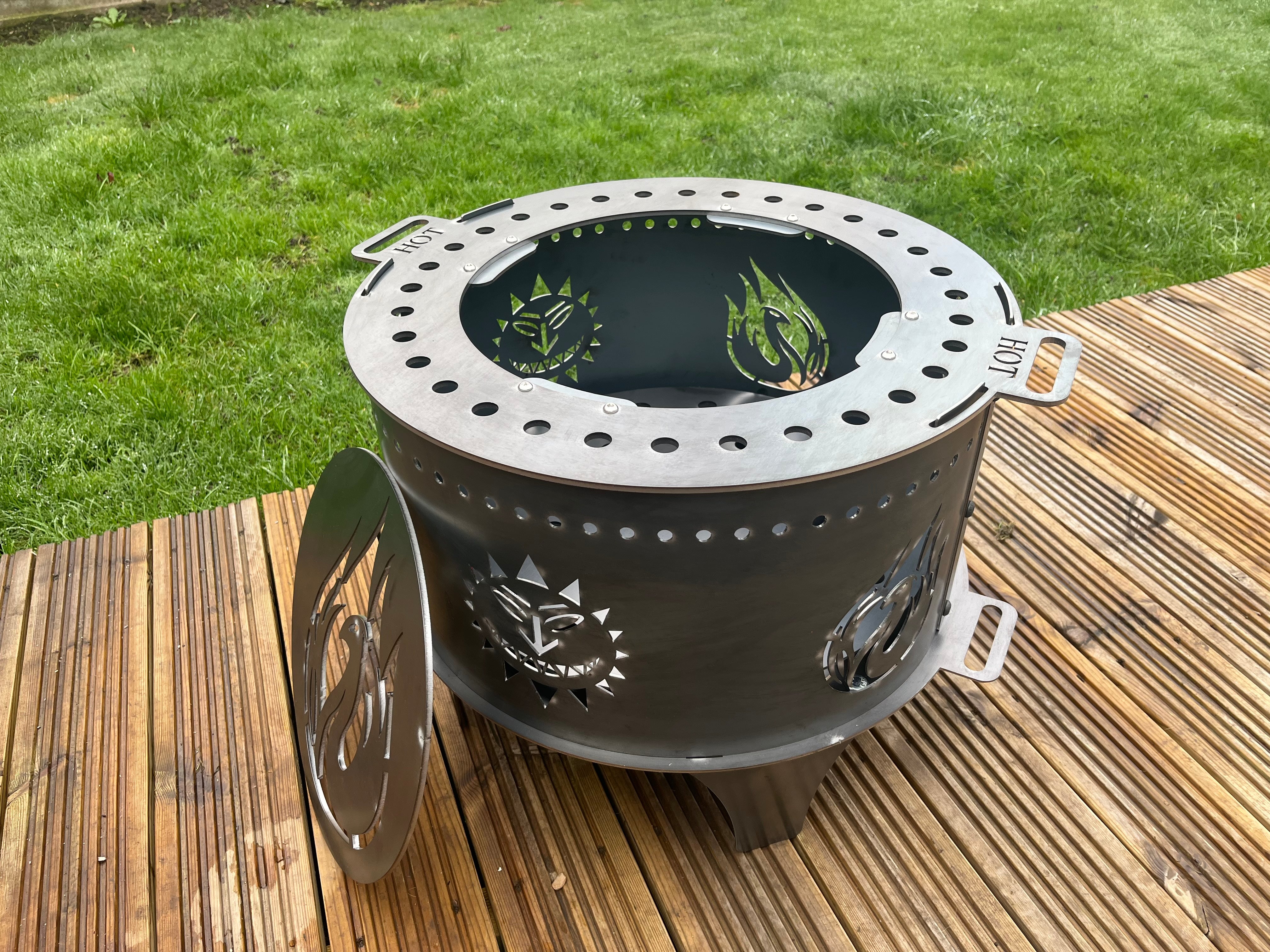 Levellers Sun Face & Phoenix Fire Pit
