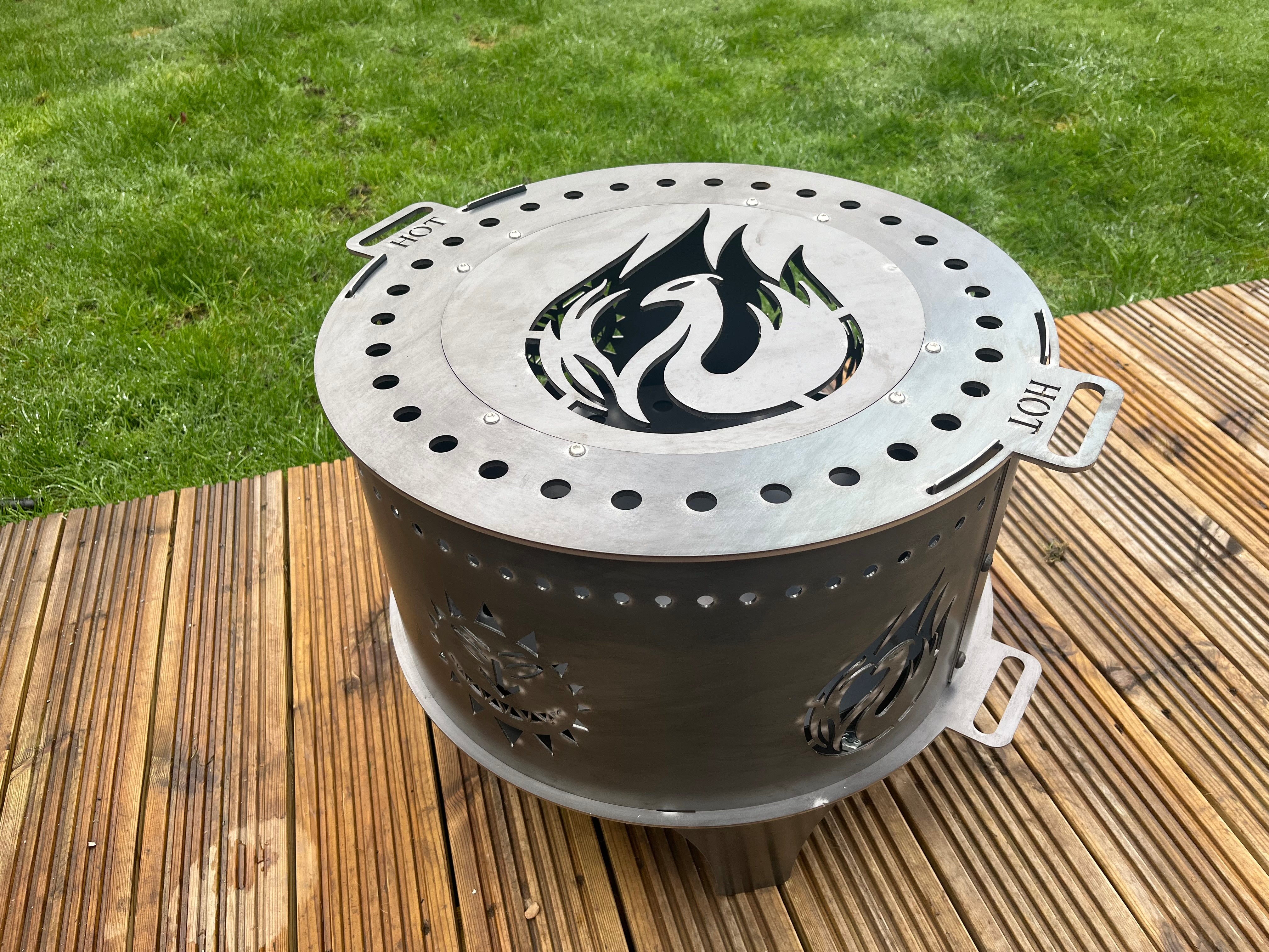 Levellers Sun Face & Phoenix Fire Pit