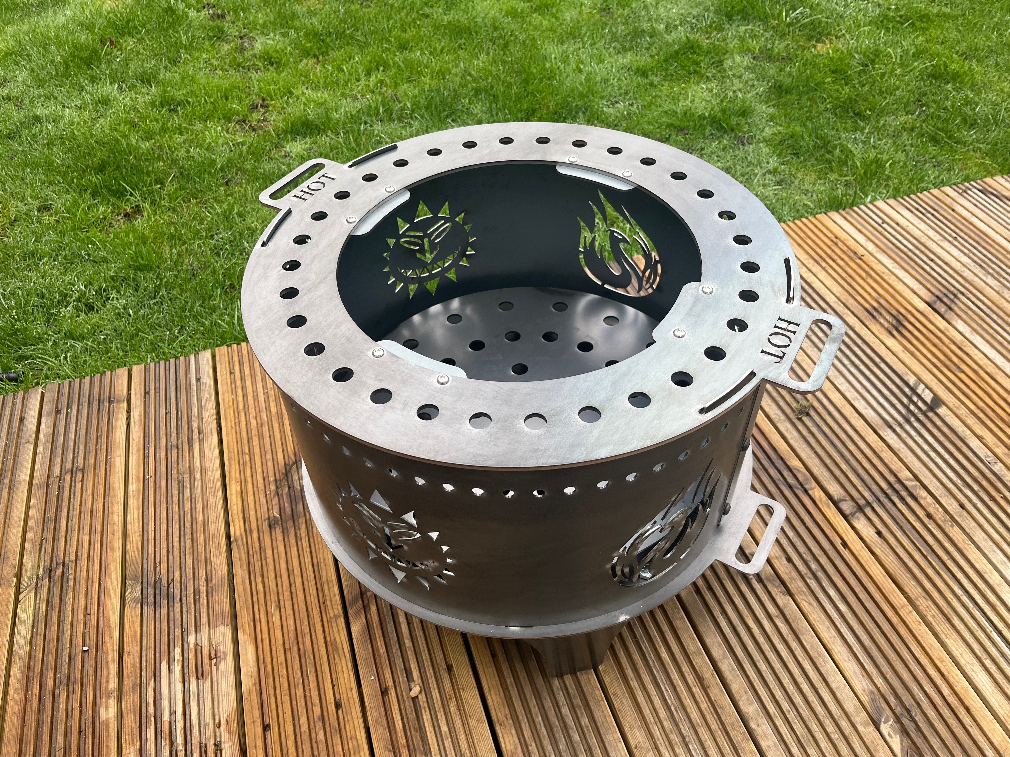 Levellers Sun Face & Phoenix Fire Pit
