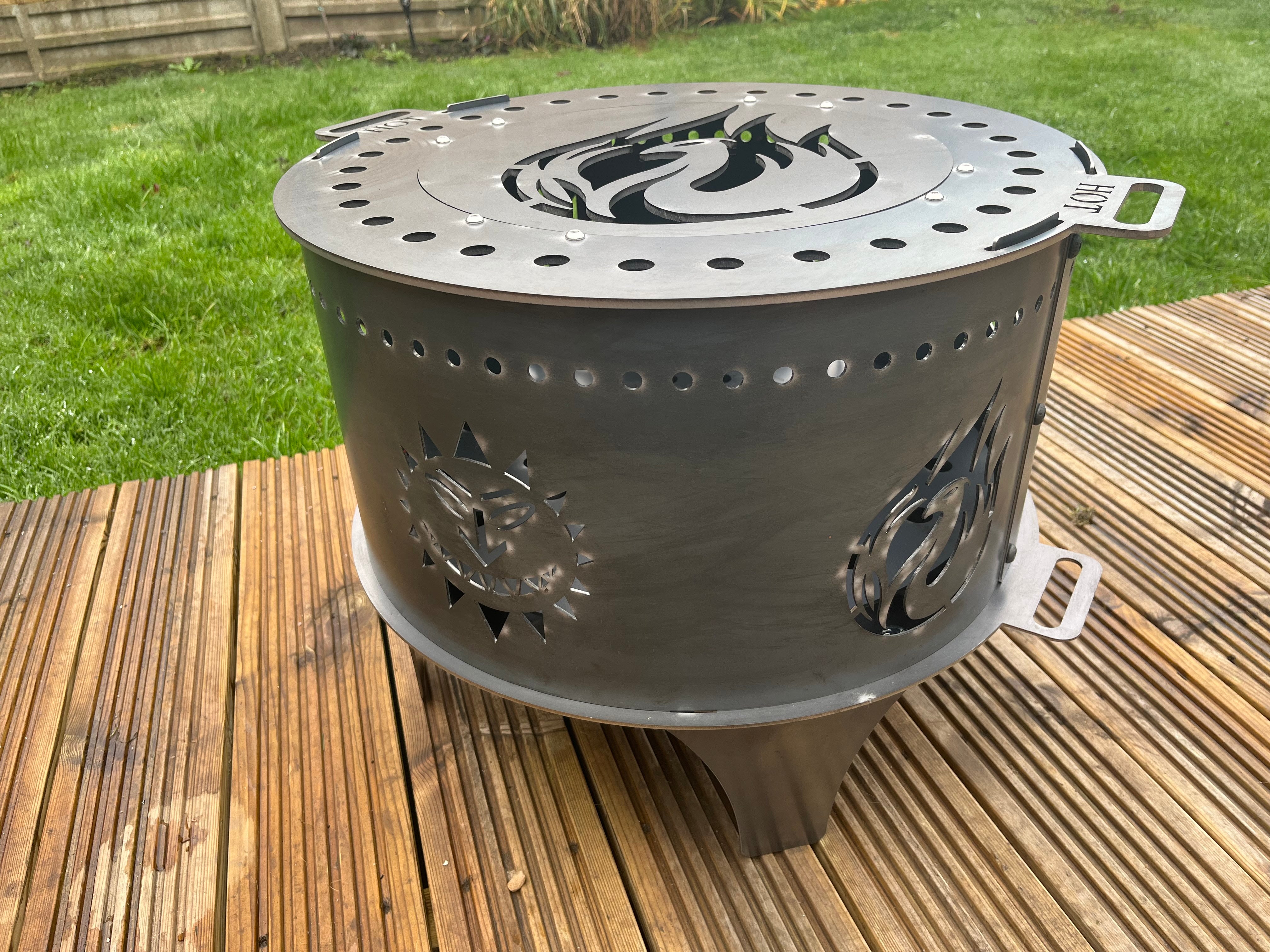 Levellers Sun Face & Phoenix Fire Pit