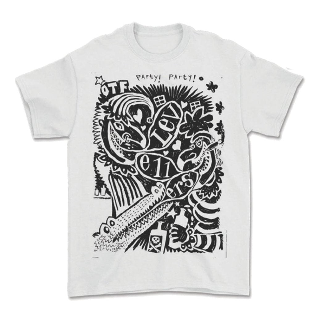 TS - Party Party - Black on White - Small - 5XL