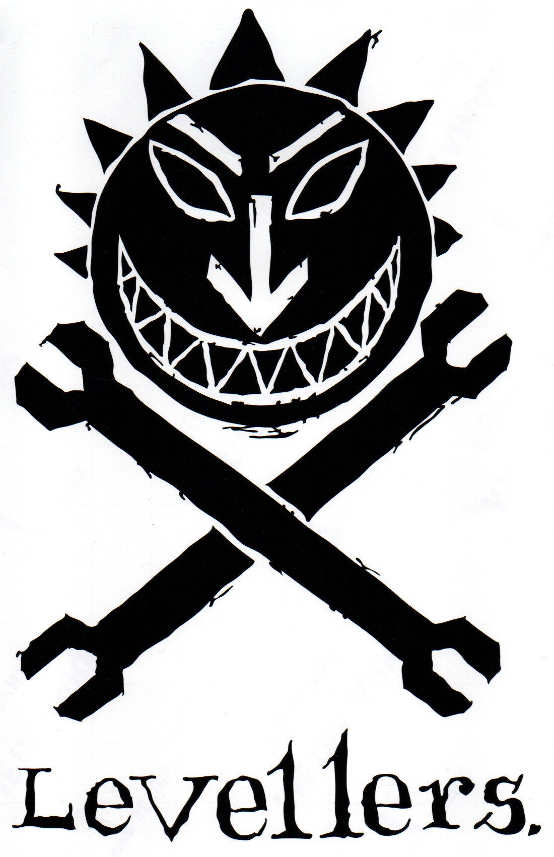 Vehicle Decal - Levellers Sun & Spanners - Black