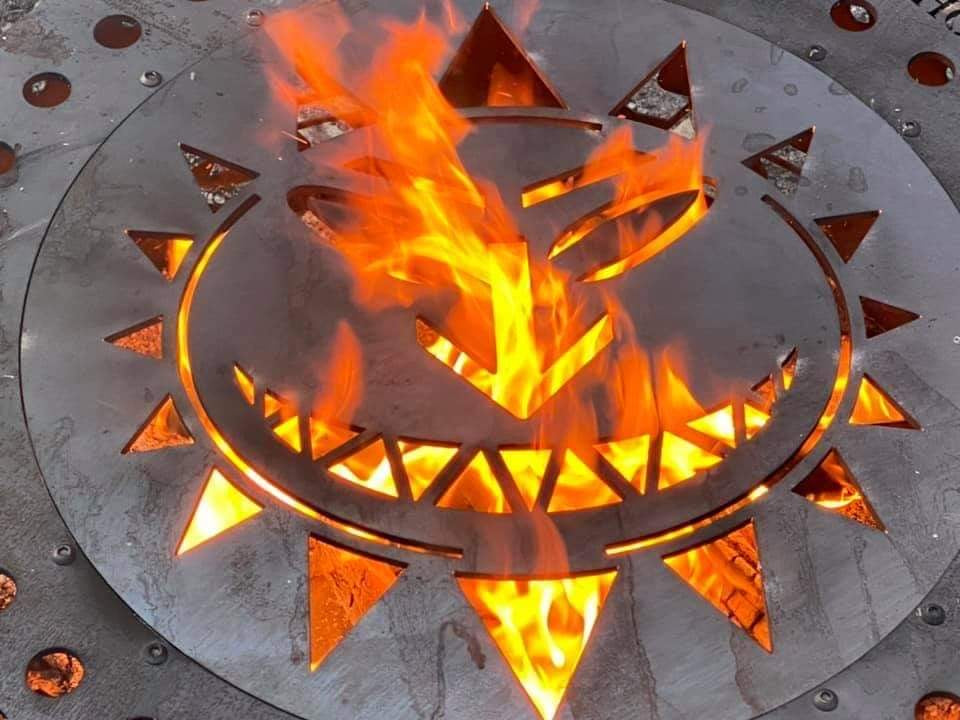 Levellers Sun Face Fire Pit