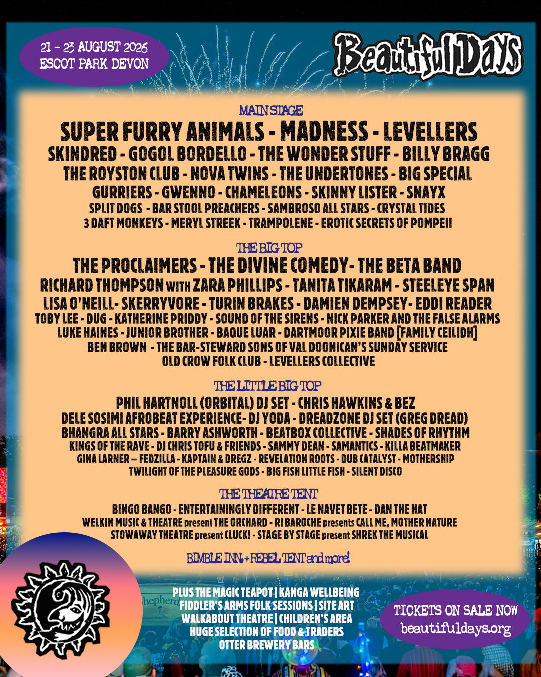 Beautiful Days 2026 Line-Up & New Levellers Shows