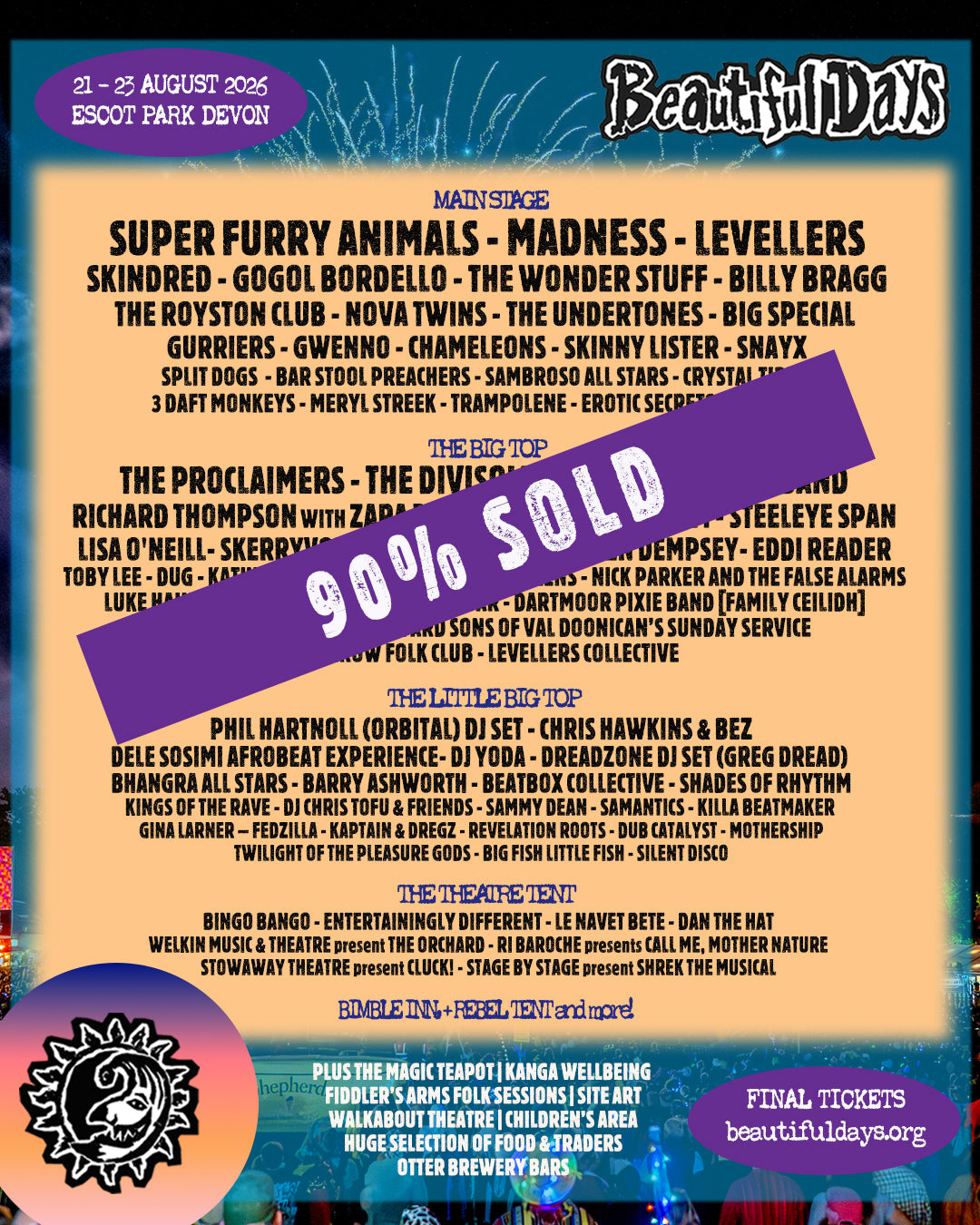 Levellers Tour Selling Out & Beautiful Days 90% Sold