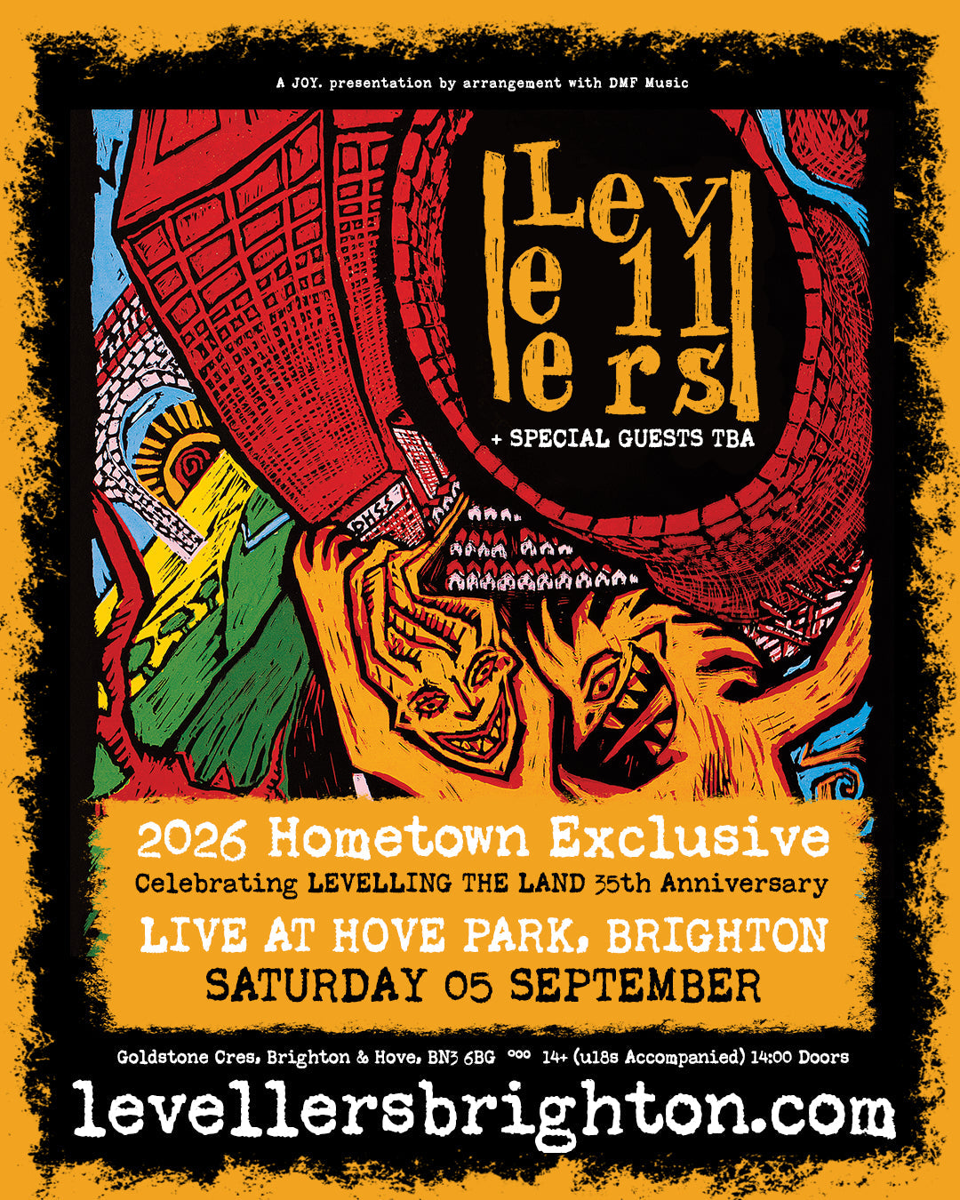 LEVELLERS HOVE PARK OPEN AIR BRIGHTON SHOW ANNOUNCED