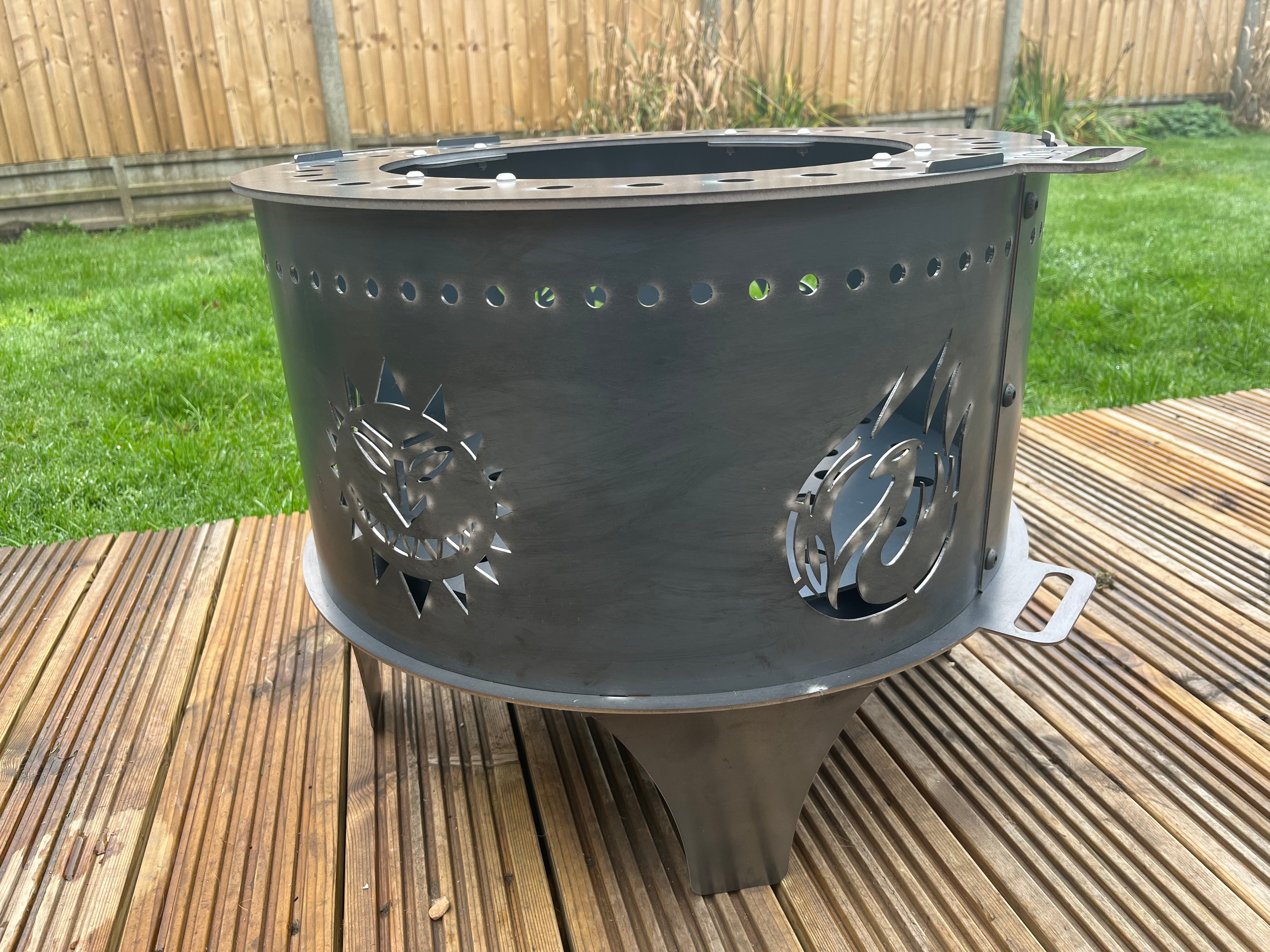 Levellers Sun Face & Phoenix Fire Pit