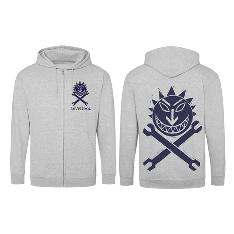 Sun & Spanners Hoodie - Navy on Grey 3XL to 5XL