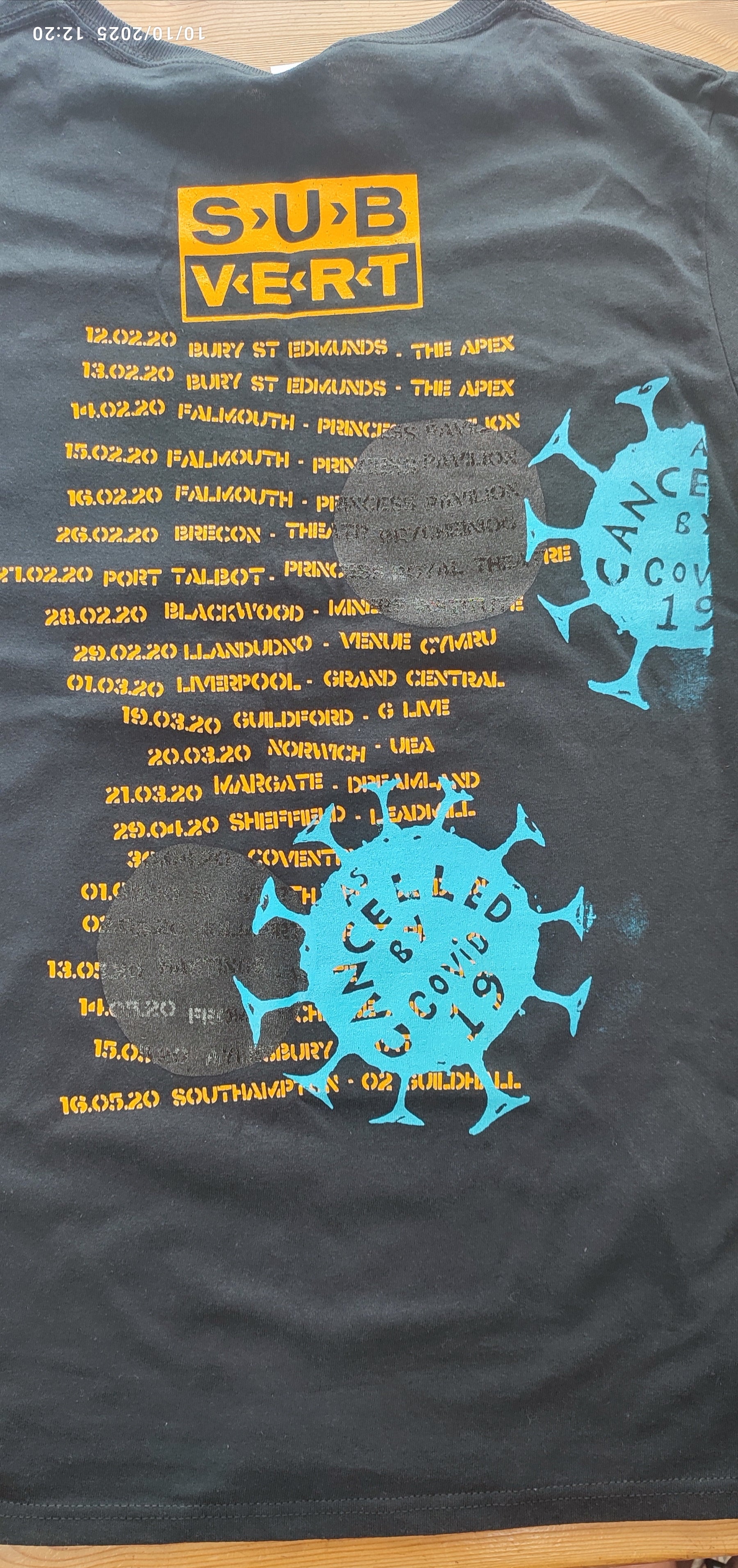 TS - Woman's Fit Peace, Subvert tour 2020 Covid Cancelled Small & Large only