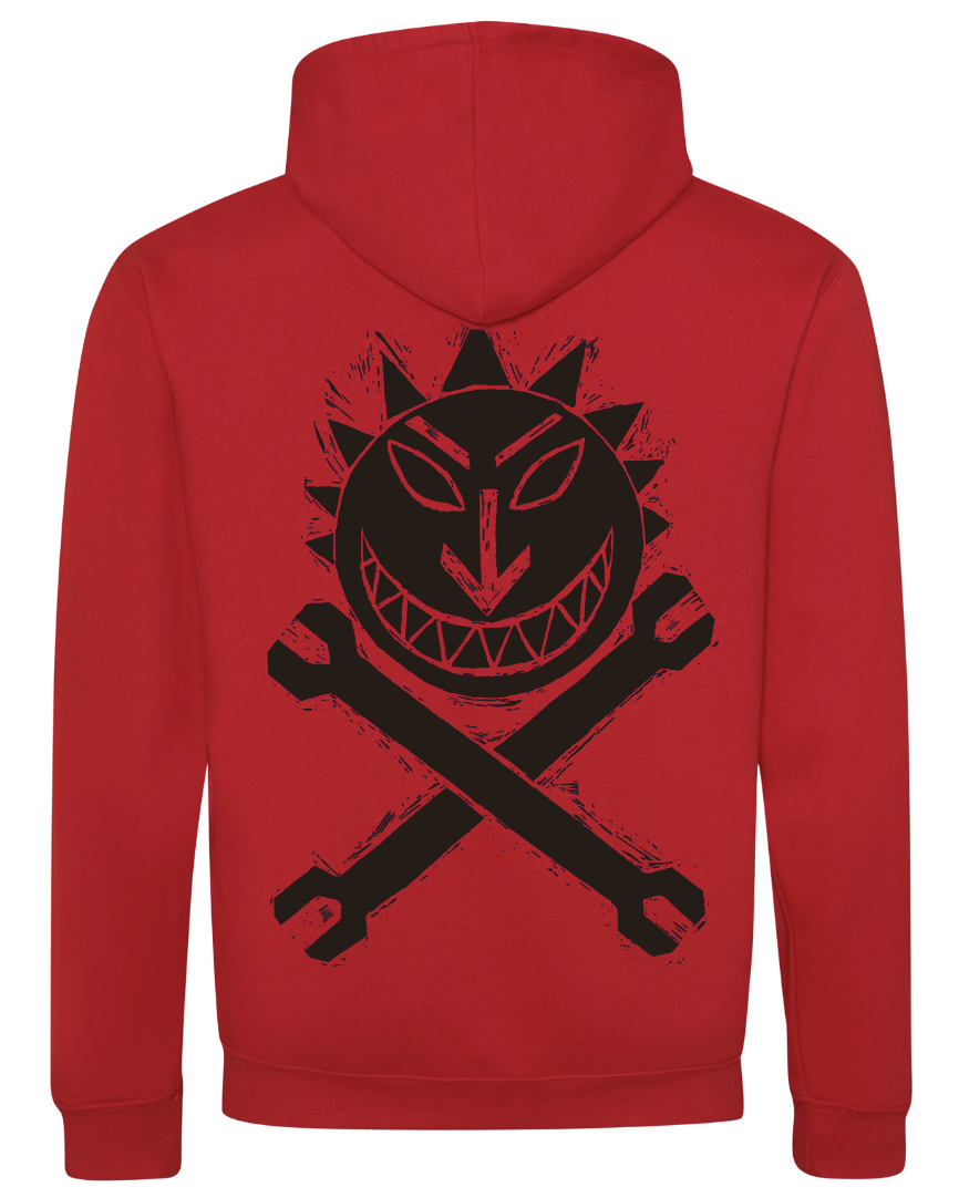 Sun \u0026 Spanners Hoodie - Red 3XL, 4XL \u0026 5XL