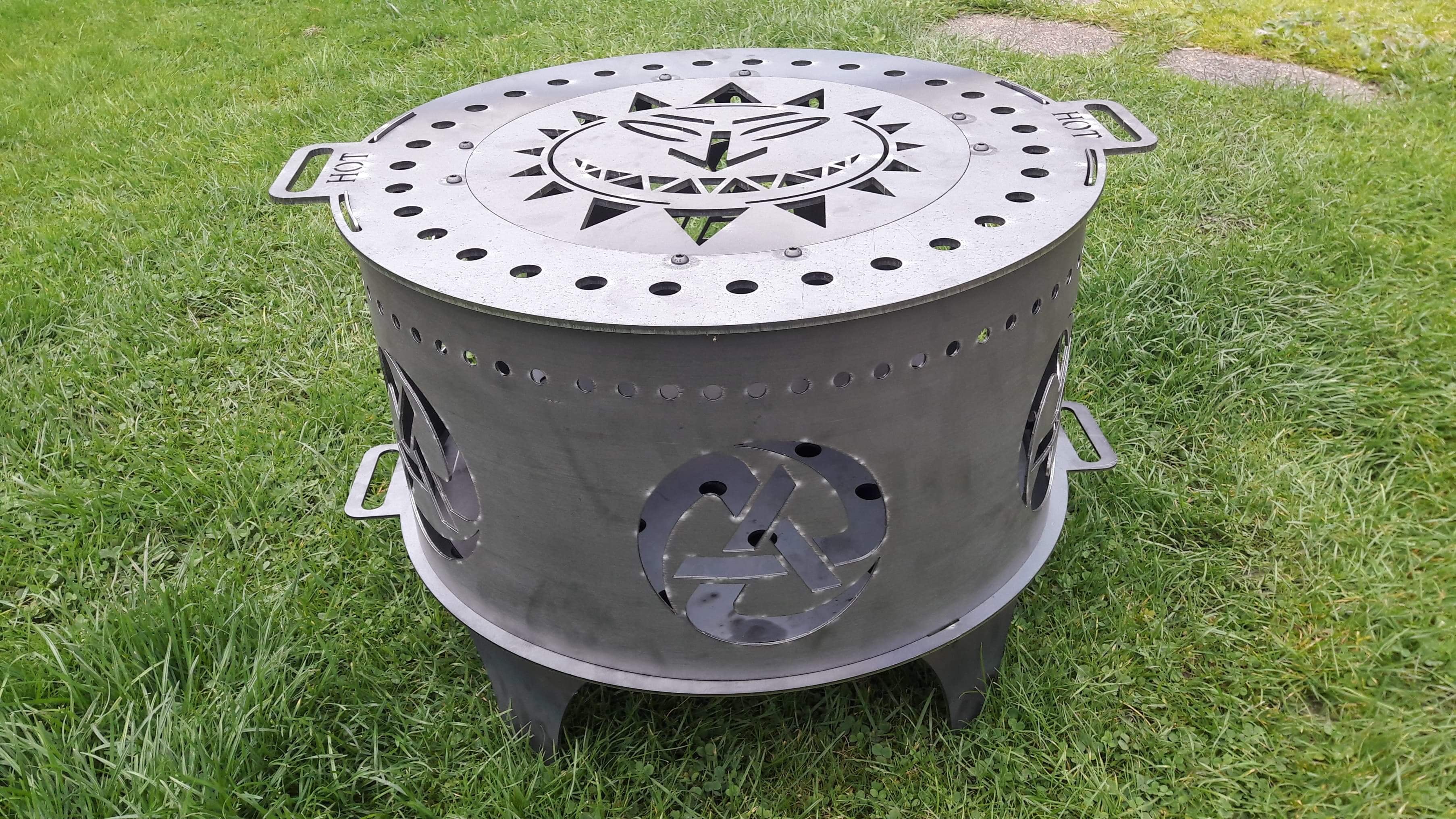 Levellers Sun Face Fire Pit