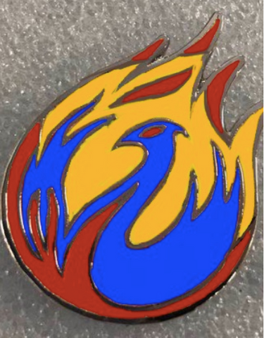 Levellers Phoenix Peace Enamel Badge